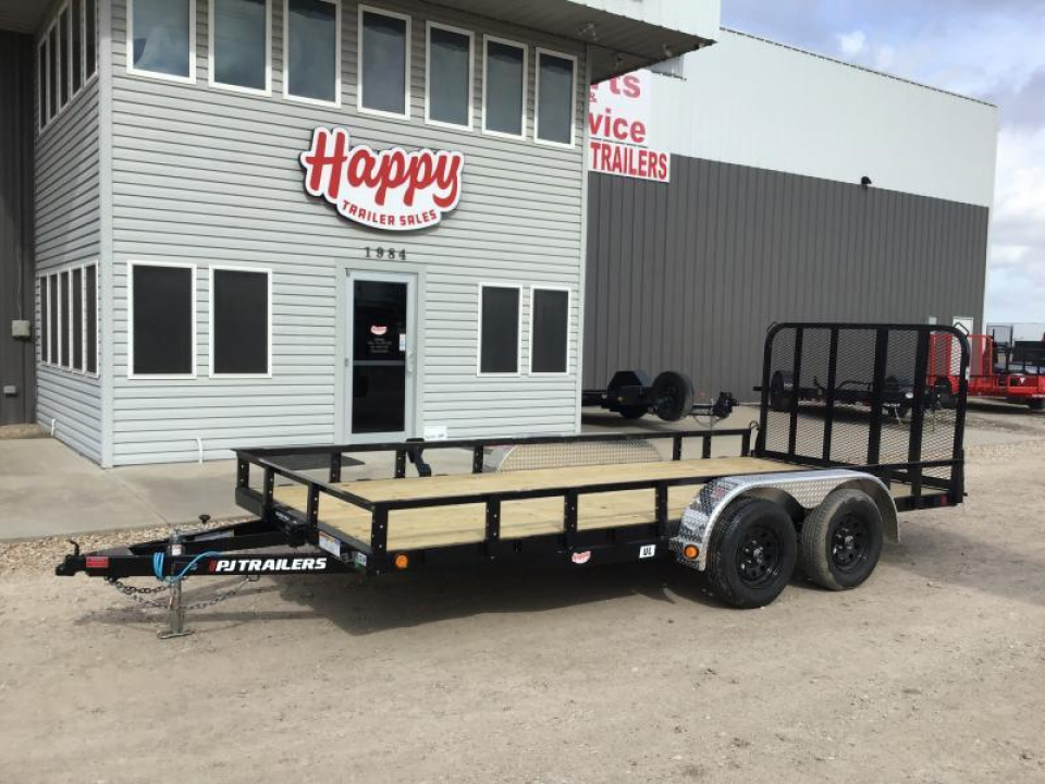 New 2027 PJ 83"x16' Tandem Axle Utility Trailer - UL