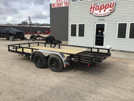New 2027 PJ 83"x16' Tandem Axle Utility Trailer - UL