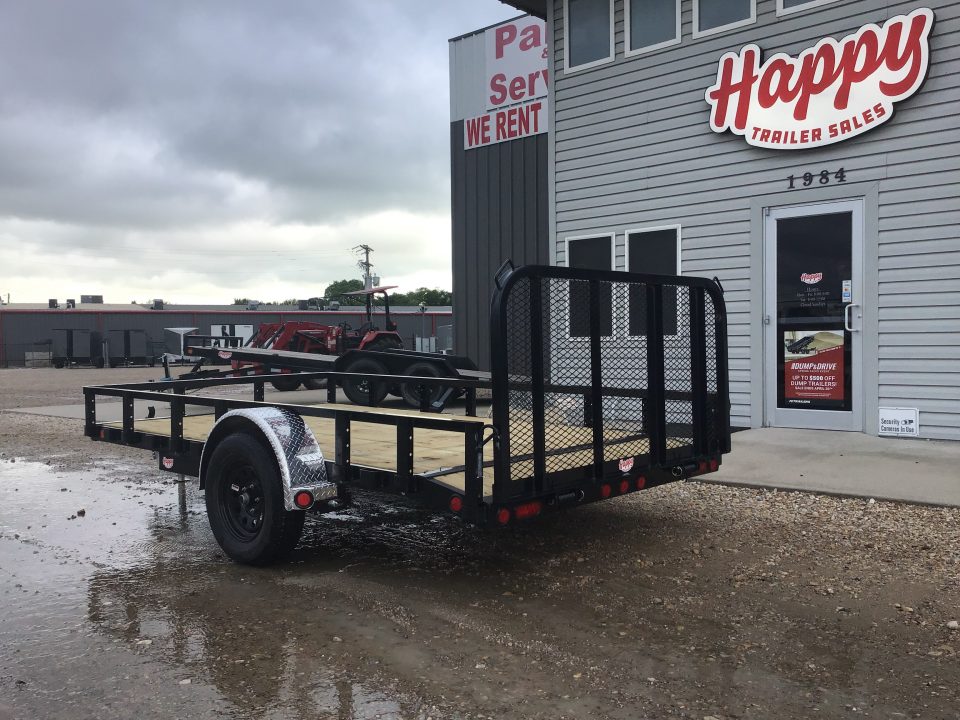 New 2027 PJ 77"x12' Single Axle Utility Trailer - U7