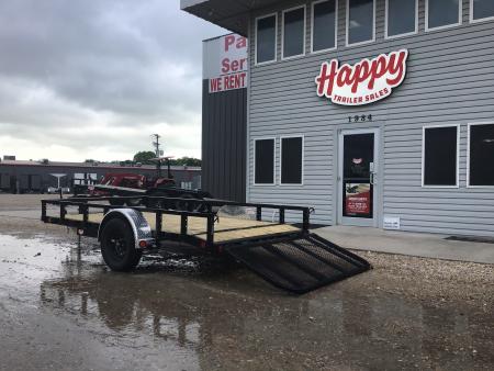 New 2027 PJ 77"x12' Single Axle Utility Trailer - U7