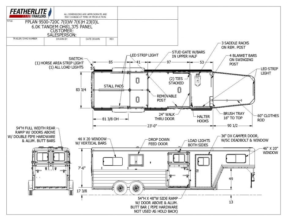 New 2026 Featherlite Trailers 2+1 Gooseneck 9500 Horse Trailer