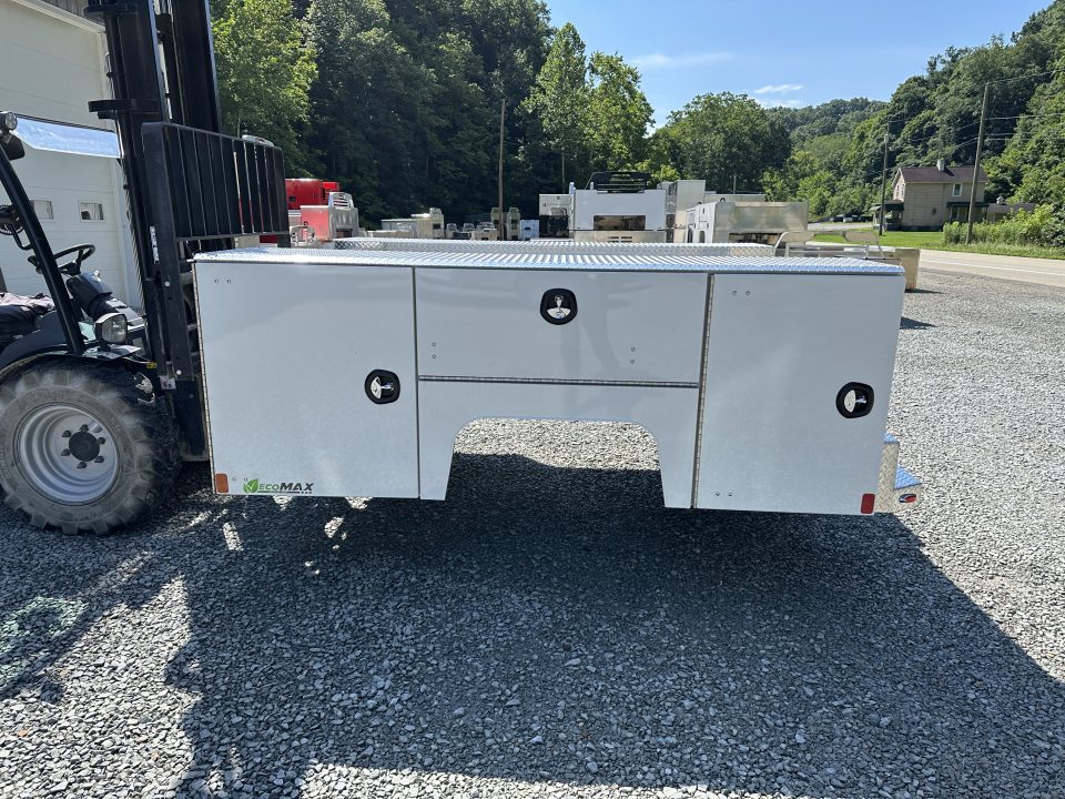 New Martin Truck Bodies Aluminum SSB Service Body DRW 60" CA Cab and Chassis Oxford White
