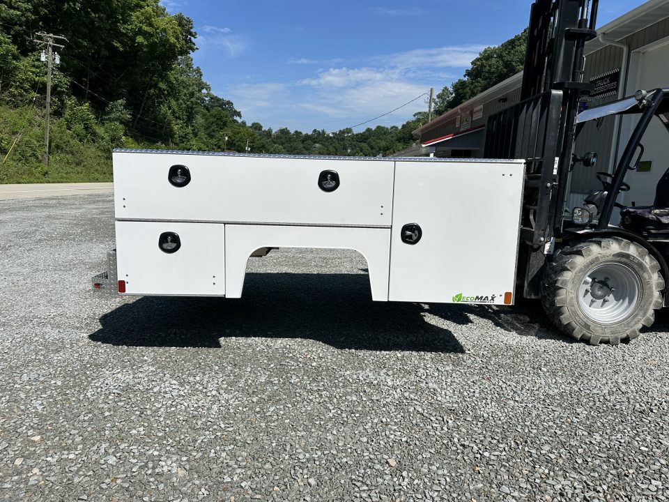 New Martin Truck Bodies Aluminum SSB Service Body DRW 60" CA Cab and Chassis Oxford White