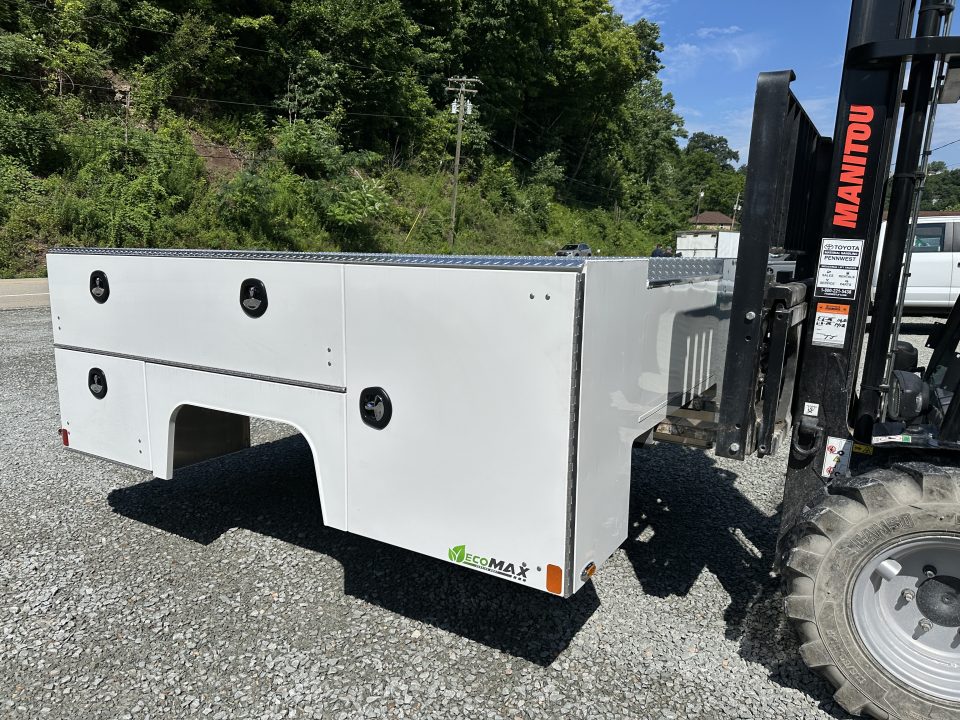 New Martin Truck Bodies Aluminum SSB Service Body DRW 60" CA Cab and Chassis Oxford White