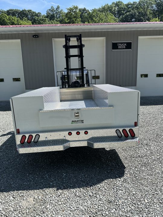 New Martin Truck Bodies Aluminum SSB Service Body DRW 60" CA Cab and Chassis Oxford White