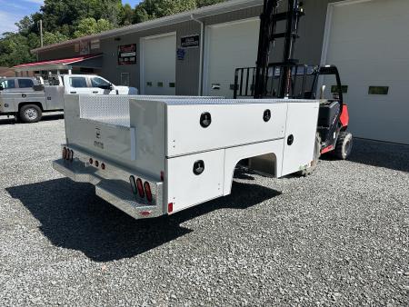New Martin Truck Bodies Aluminum SSB Service Body DRW 60" CA Cab and Chassis Oxford White