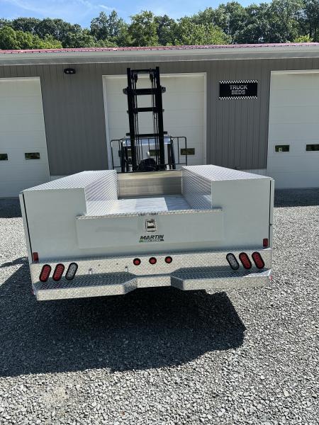 New Martin Truck Bodies Aluminum SSB Service Body DRW 60" CA Cab and Chassis Oxford White