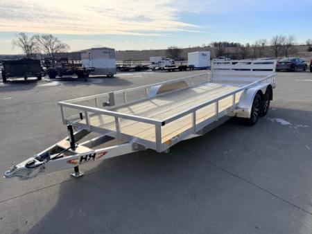 New 2026 H&H Aluminum 82"x20' 7k Rail Side Utility Trailer