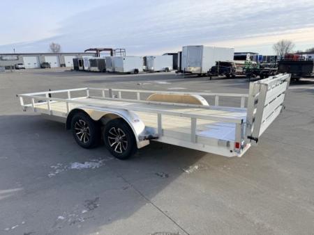 New 2026 H&H Aluminum 82"x20' 7k Rail Side Utility Trailer