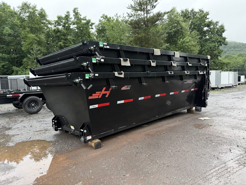 New 2026 Horizon Trailers RDZ 16' 15.7K GVWR Gooseneck Roll Off Trailer with THREE 14.5 Cubic Yard Bins