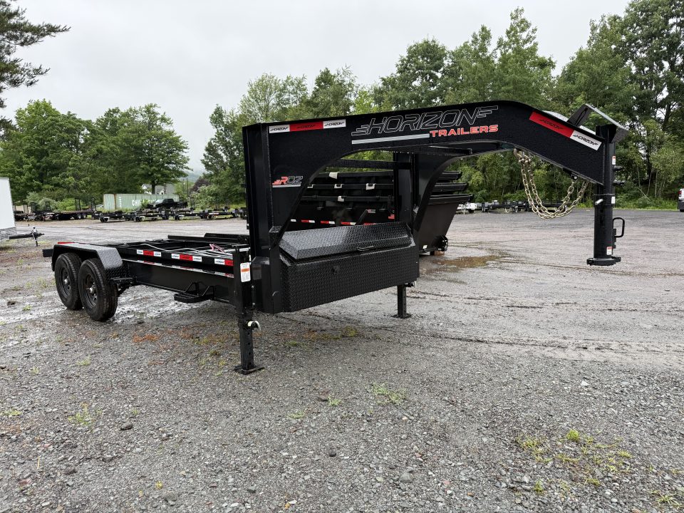 New 2026 Horizon Trailers RDZ 16' 15.7K GVWR Gooseneck Roll Off Trailer with THREE 14.5 Cubic Yard Bins