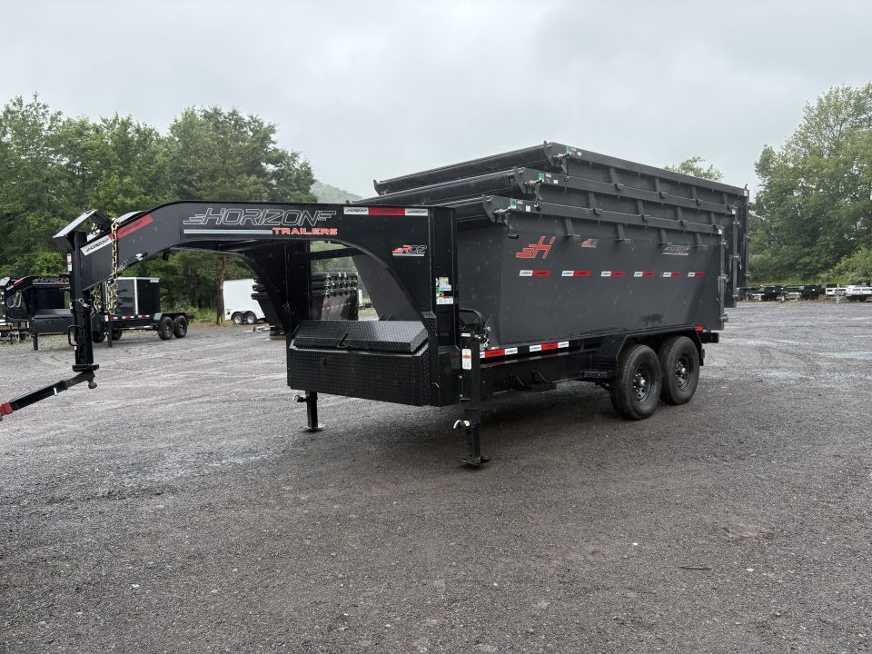New 2026 Horizon Trailers RDZ 14' 15.7K Gooseneck Roll Off Trailer with THREE Bins