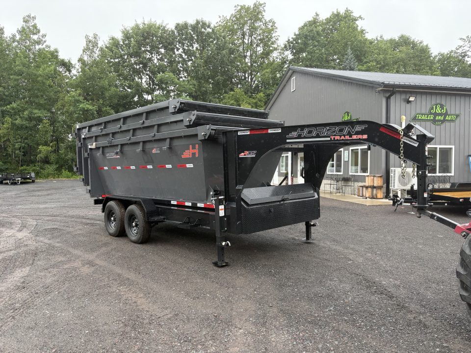 New 2026 Horizon Trailers RDZ 14' 15.7K Gooseneck Roll Off Trailer with THREE Bins