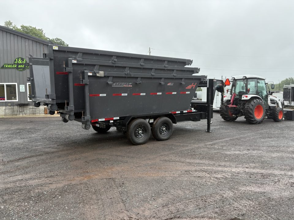 New 2026 Horizon Trailers RDZ 14' 15.7K Gooseneck Roll Off Trailer with THREE Bins