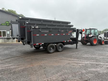 New 2026 Horizon Trailers RDZ 14' 15.7K Gooseneck Roll Off Trailer with THREE Bins