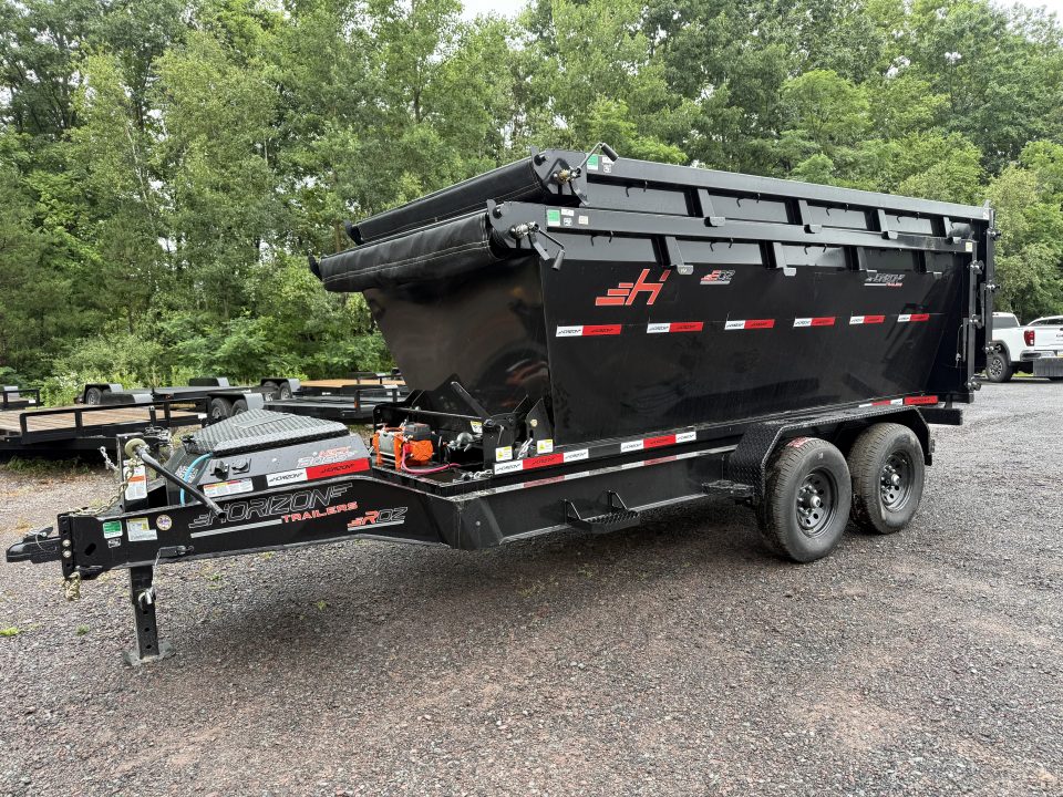 New 2026 Horizon Trailers RDZ 14' 15.7K GVWR Bumper Pull Roll Off Trailer with TWO 12.5 cubic yard Bins