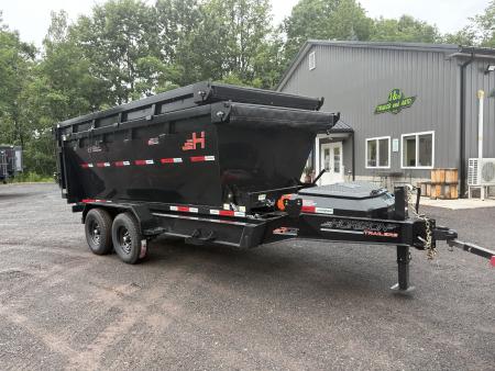 New 2026 Horizon Trailers RDZ 14' 15.7K GVWR Bumper Pull Roll Off Trailer with TWO 12.5 cubic yard Bins