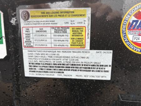 New 2026 Horizon Trailers RDZ 14' 15.7K GVWR Bumper Pull Roll Off Trailer with TWO 12.5 cubic yard Bins