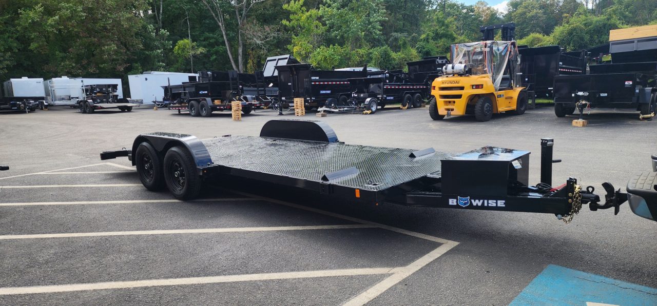 New 7 x 20 BWISE Hydraulic Tilt Bed Car Hauler Car / Racing Trailer 10k