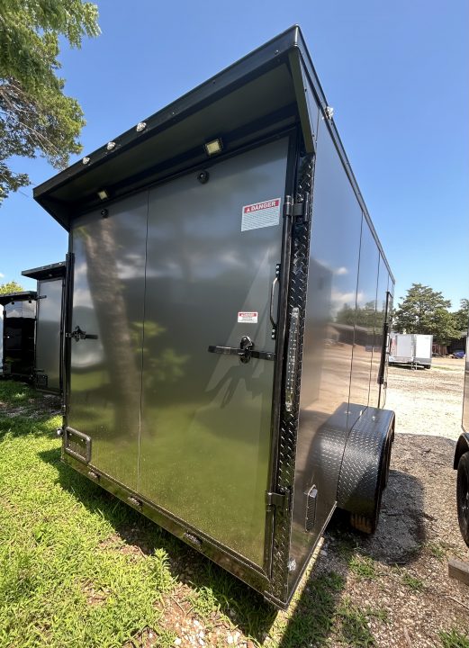 New 2026 Family Trailer 7x16 Tandem Axles Cargo / Enclosed Trailer-Screwless Exterior- Blackout Pkg- Rear Spoiler