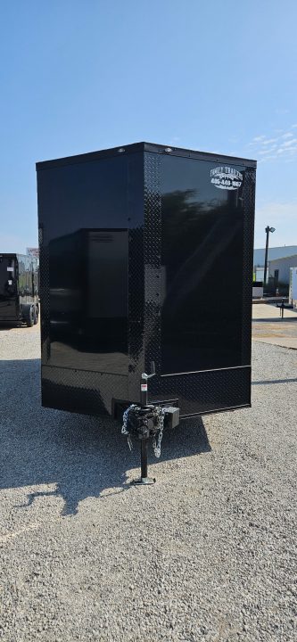 New 2026 Family Trailer 7x16 Tandem Axle Cargo / Enclosed Trailer-Screwless Exterior-Blackout Pkg- Rear Spoiler-5200lb Axles!