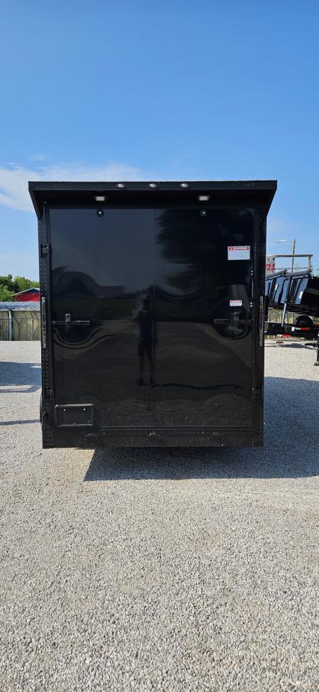 New 2026 Family Trailer 7x16 Tandem Axle Cargo / Enclosed Trailer-Screwless Exterior-Blackout Pkg- Rear Spoiler-5200lb Axles!