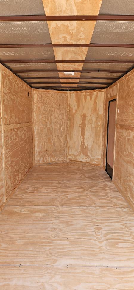 New 2026 Family Trailer 7x16 Tandem Axle Cargo / Enclosed Trailer-Screwless Exterior-Blackout Pkg- Rear Spoiler-5200lb Axles!