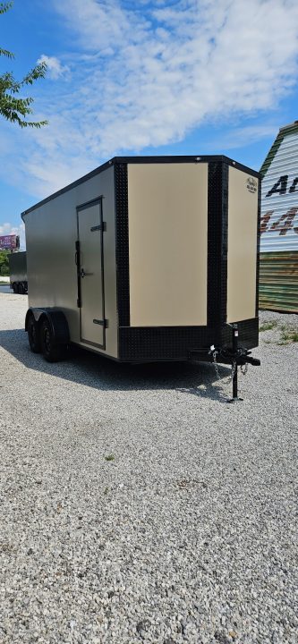 New 2026 Family Trailer 7x14 Tandem Axle Cargo / Enclosed Trailer- Screwless Exterior-Blackout Pkg-Rear Spoiler