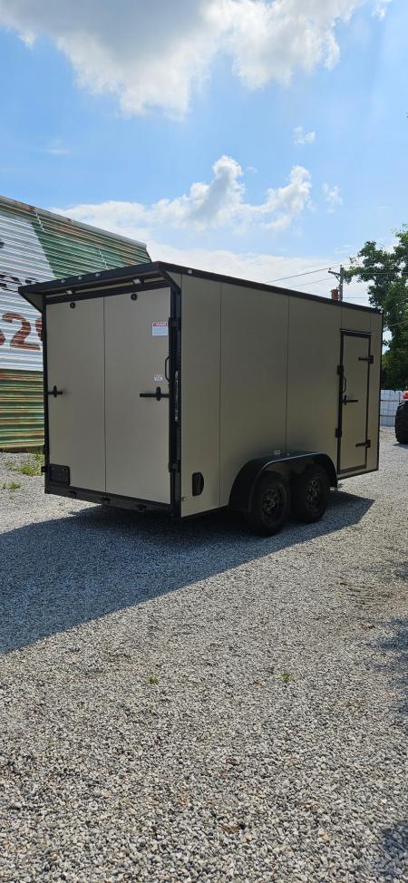 New 2026 Family Trailer 7x14 Tandem Axle Cargo / Enclosed Trailer- Screwless Exterior-Blackout Pkg-Rear Spoiler