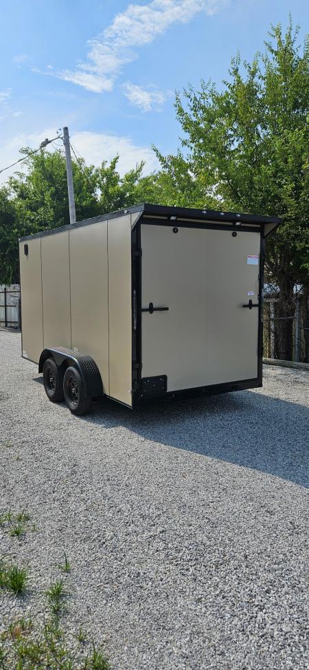 New 2026 Family Trailer 7x14 Tandem Axle Cargo / Enclosed Trailer- Screwless Exterior-Blackout Pkg-Rear Spoiler