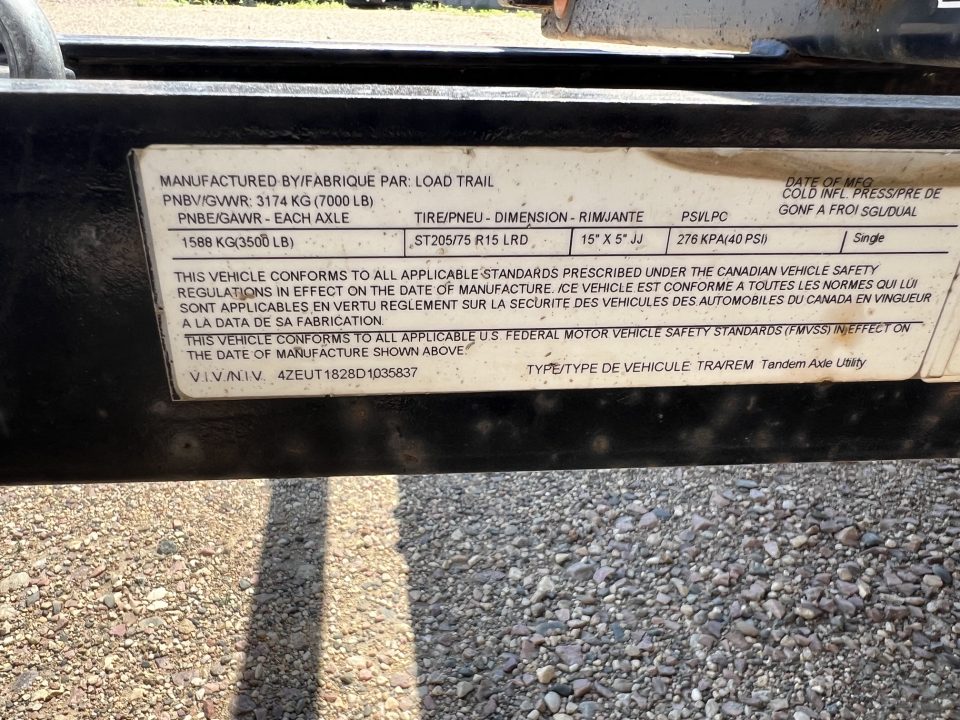 Used 2013 Load Trail 18' ATV Utility Trailer