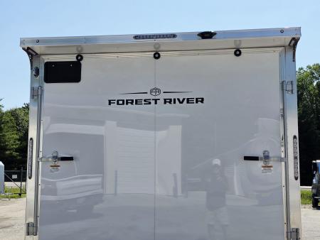 New 8 X 22 CAR HAULER ENCLOSED 5200# AXLES ALL ALUMINUM REAR SPOILER 2027 LIGHTNING