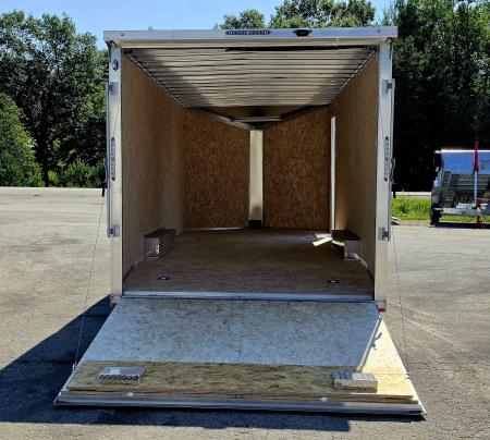 New 8 X 22 CAR HAULER ENCLOSED 5200# AXLES ALL ALUMINUM REAR SPOILER 2027 LIGHTNING