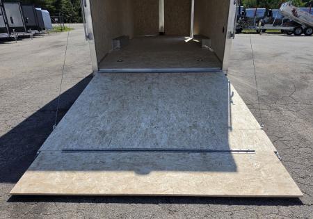 New 8 X 22 CAR HAULER ENCLOSED 5200# AXLES ALL ALUMINUM REAR SPOILER 2027 LIGHTNING
