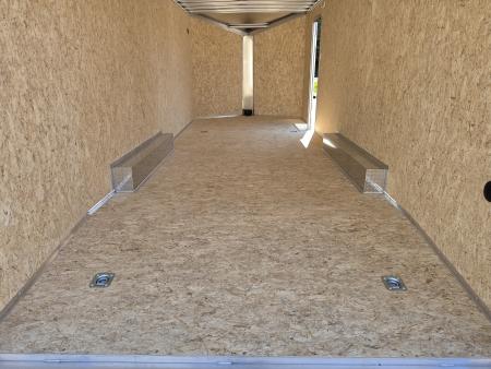 New 8 X 22 CAR HAULER ENCLOSED 5200# AXLES ALL ALUMINUM REAR SPOILER 2027 LIGHTNING