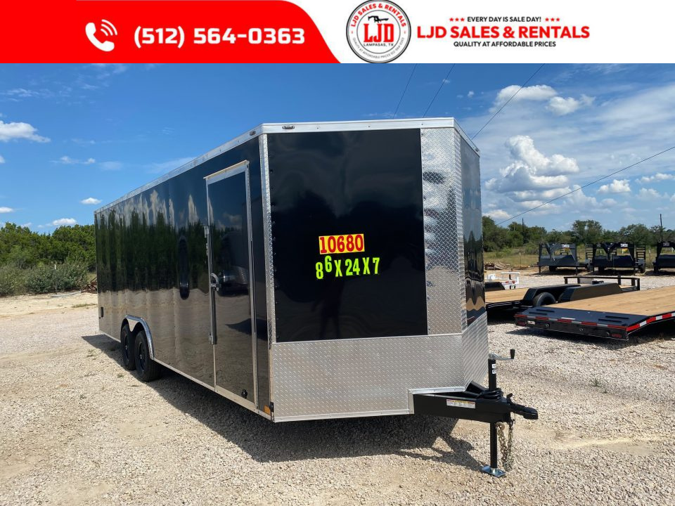 New 2026 Stallion - 8'5  X 24' X 7' - 5200LB AXLES Cargo / Enclosed Trailer