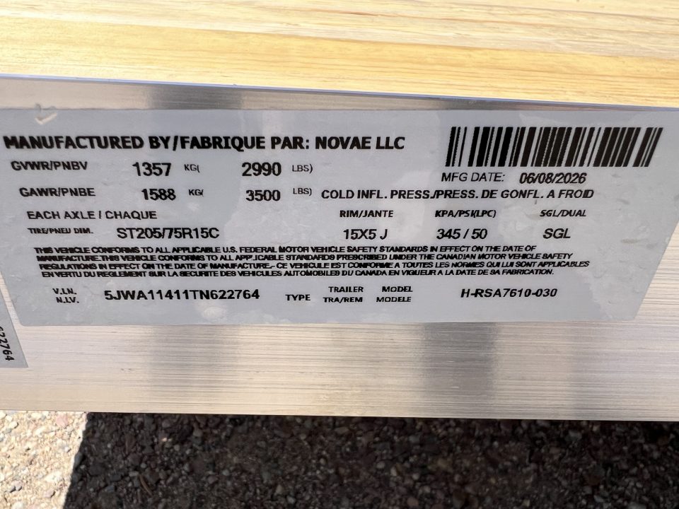 New 2026 H&H Trailers 10' Aluminum Utility Trailer