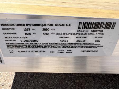New 2026 H&H Trailers 10' Aluminum Utility Trailer