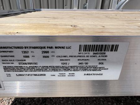 New 2026 H&H Trailers 10' Aluminum Utility Trailer
