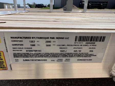 New 2026 H&H Trailers 14' Aluminum Utility Trailer
