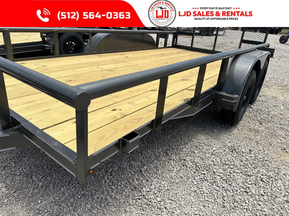 New 2026 Triple R - 77" x 14' - 7K GVWR - 4' Gate - Utility Trailer