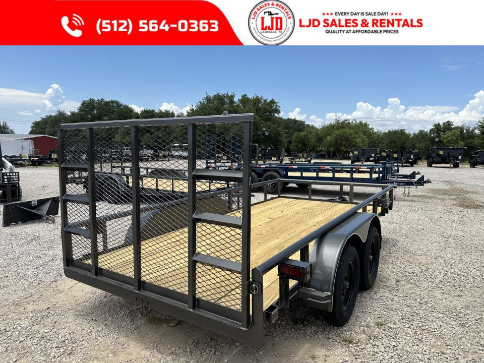 New 2026 Triple R - 77" x 14' - 7K GVWR - 4' Gate - Utility Trailer