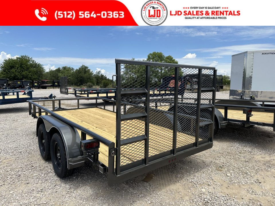 New 2026 Triple R - 83" x 16' - 4' Gate Utility Trailer - 7K GVWR