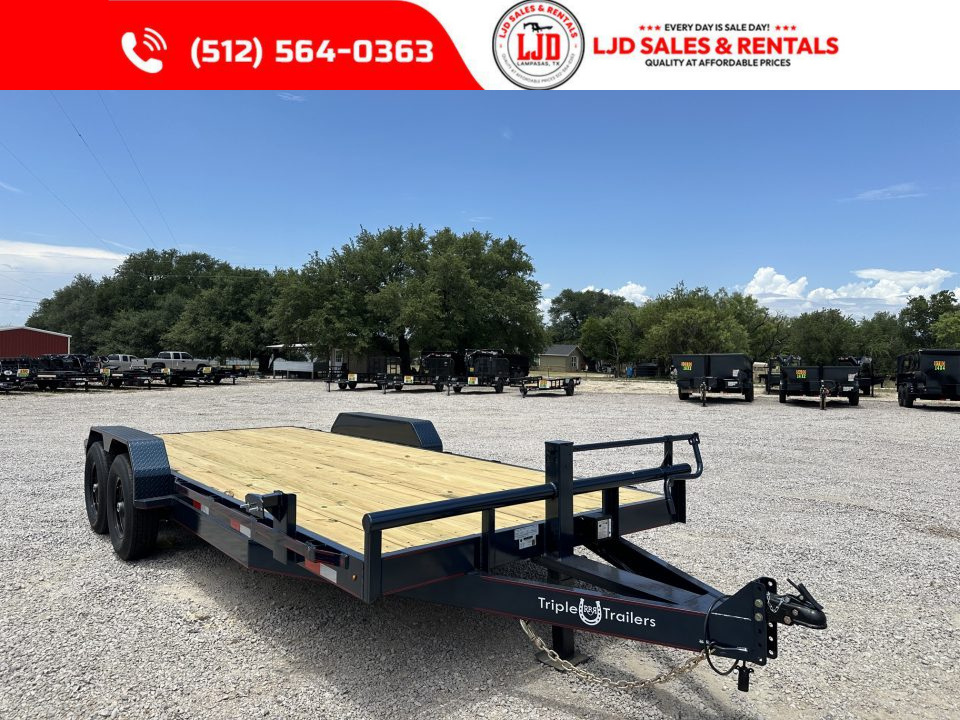 New 2026 Triple R - 83x20 - 14K GVWR Car/Equipment Trailer - Pro Axles