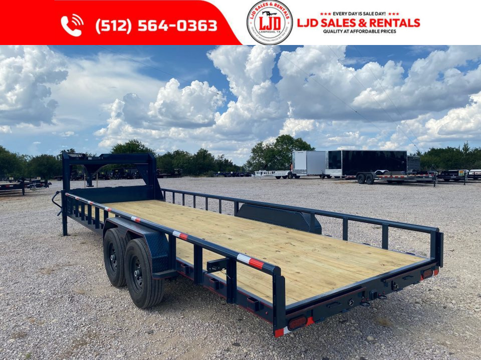 New 2026 Triple R - 83" x 24' - 14K GVWR - Slide In Ramps - Equipment Trailer