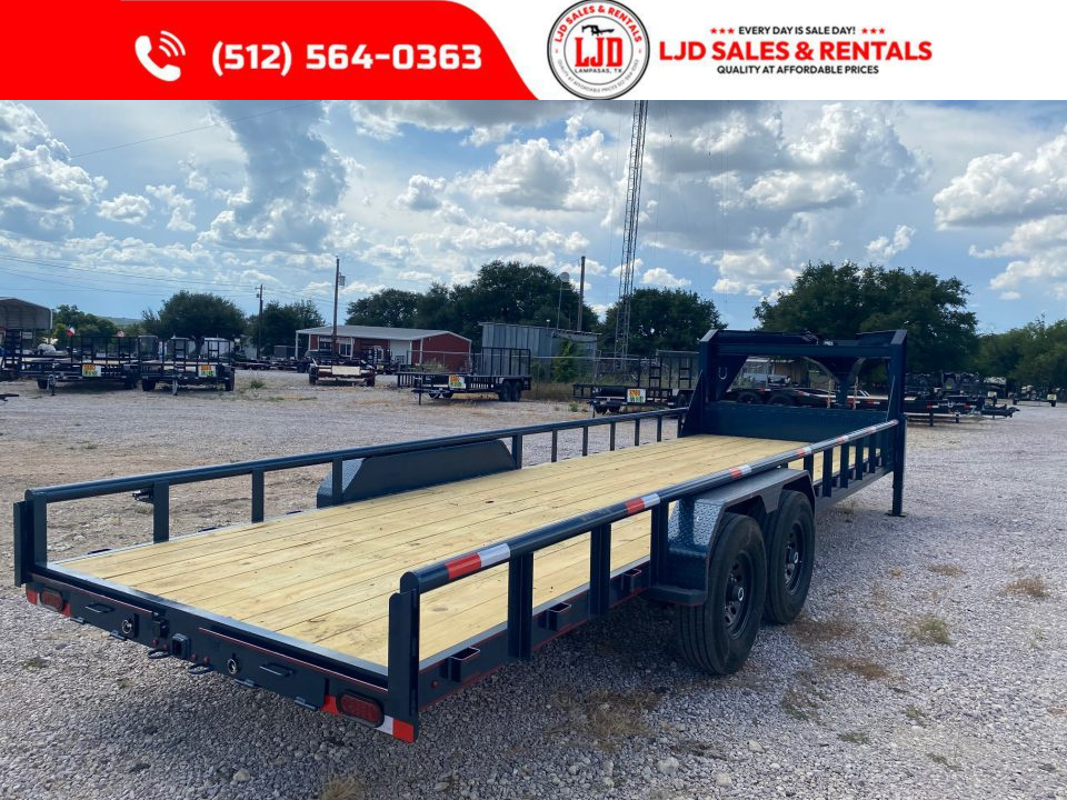New 2026 Triple R - 83" x 24' - 14K GVWR - Slide In Ramps - Equipment Trailer