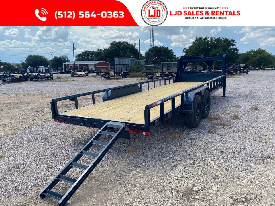 New 2026 Triple R - 83" x 24' - 14K GVWR - Slide In Ramps - Equipment Trailer