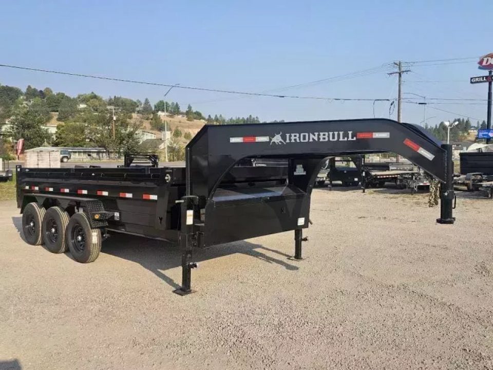 New 2026 Iron Bull 83"x16' 21k Gooseneck Dump Trailer