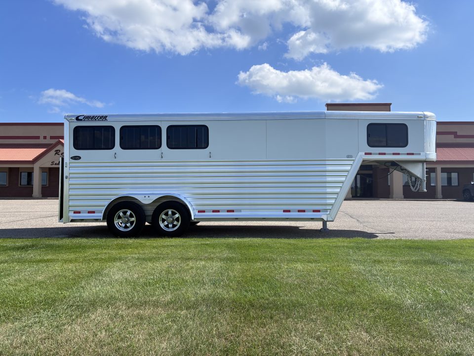 Used 2020 Cimarron Trailers 3H Slant Load GN Horse Trailer
