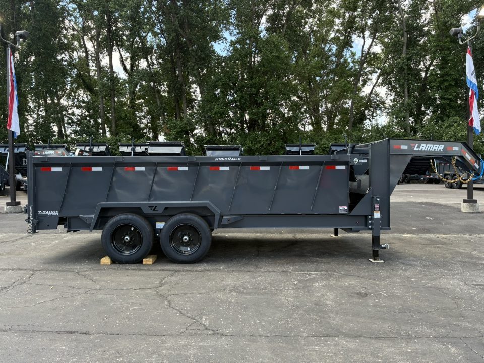 New 2026 Lamar Trailers 83"X16' DT-14k Telescopic Dump Trailer